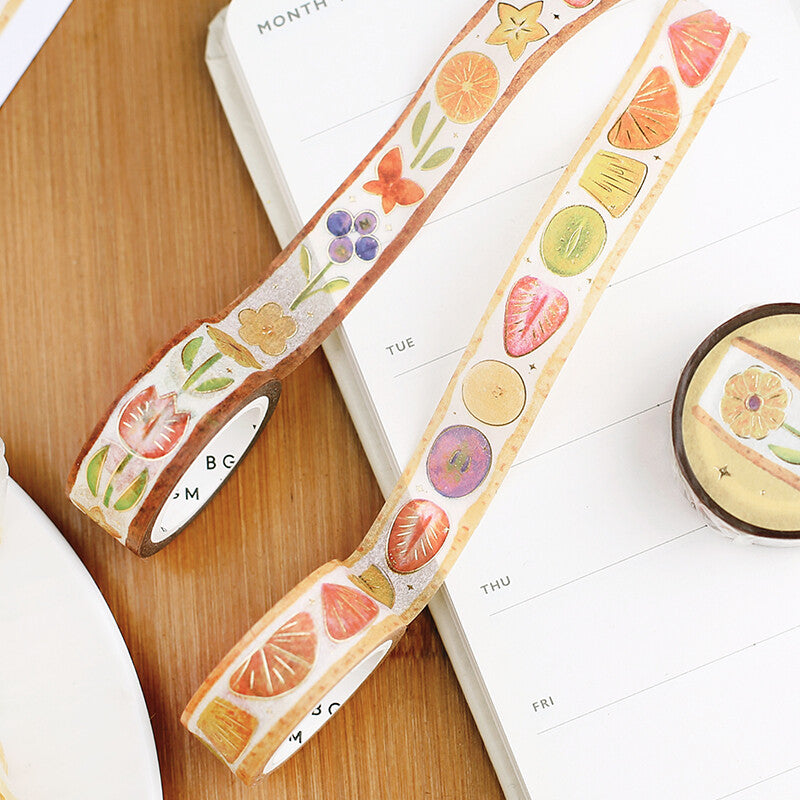 Fruit Sandwich Foil-Stamped Masking Tape - Fruit