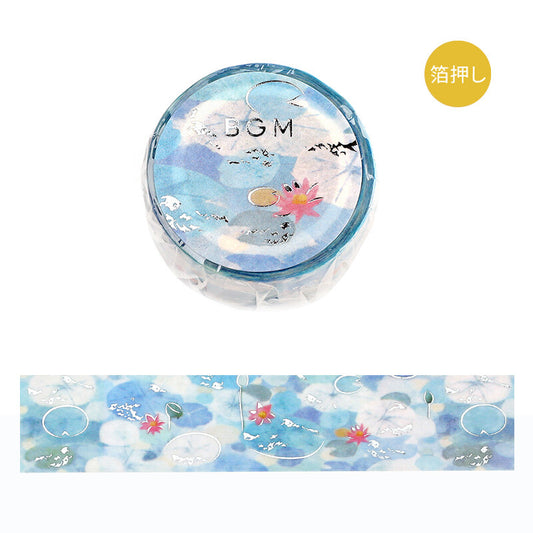 Dreaming Landscape Foil-Stamped Washi Tape - Lotus Pond