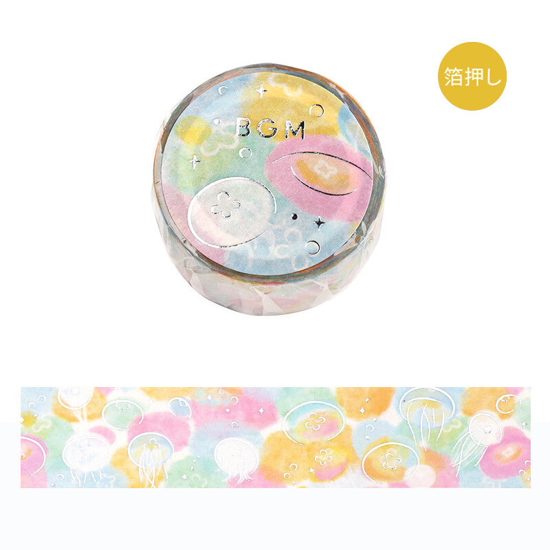 Dreaming Landscape Foil-Stamped Washi Tape - Jellyfish