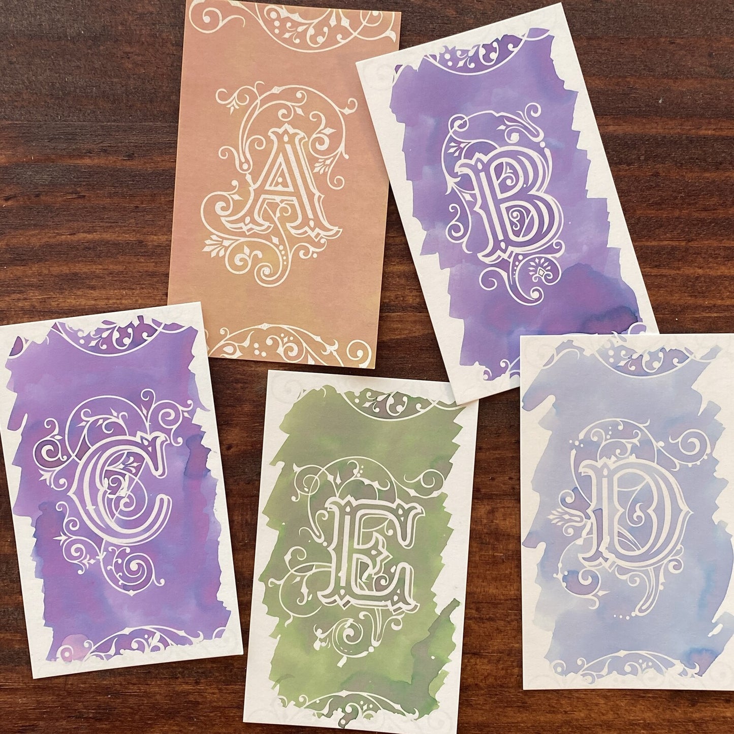 Alphabet Colouring Ink Swatch Cards