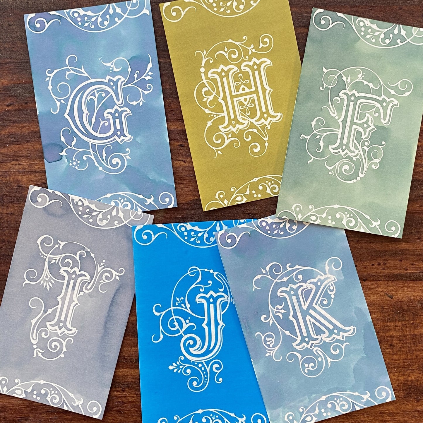 Alphabet Colouring Ink Swatch Cards