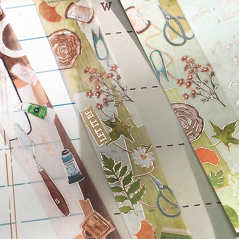 My Desk Foil-Stamped Washi Tape - Botanist