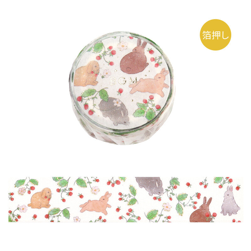 Rabbit Country Foil-Stamped Washi Tape - Forest