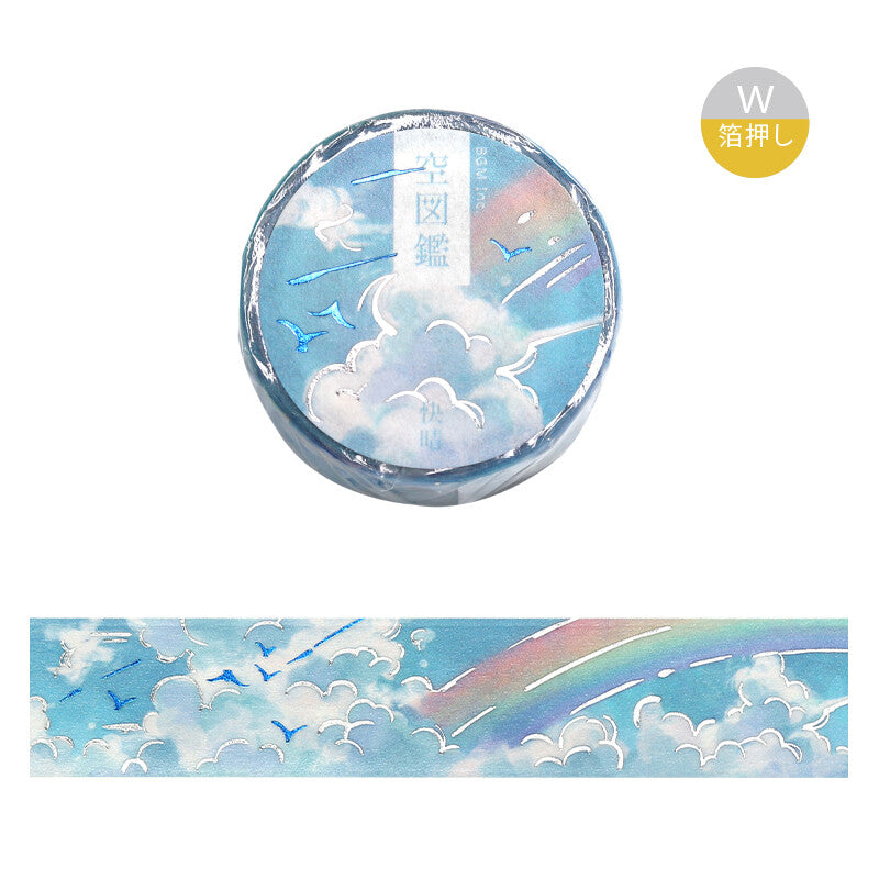 Sky Picture Book Foil-Stamped Masking Tape - Clear Skies