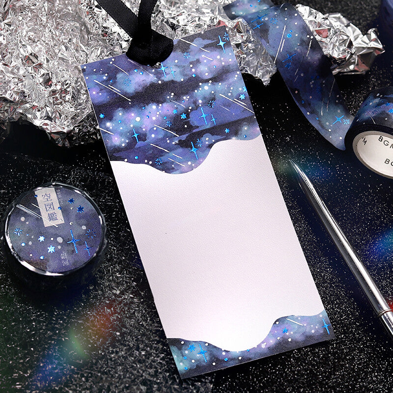 Sky Picture Book Foil-Stamped Masking Tape - Galaxy