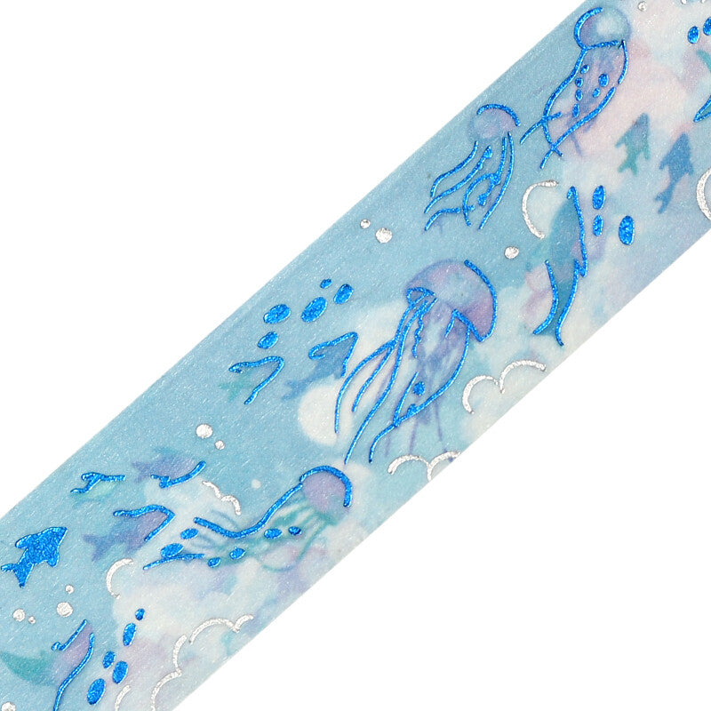 Sky Picture Book Foil-Stamped Masking Tape - Ocean