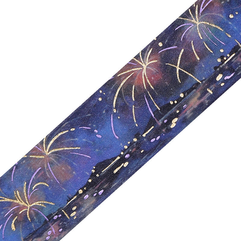 Sky Picture Book Foil-Stamped Masking Tape - Fireworks