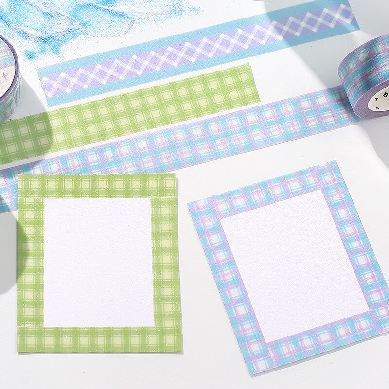 Kirafuwa Sugar Masking Tape - Check Blueberry