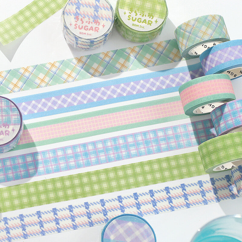 Kirafuwa Sugar Masking Tape - Check Blueberry