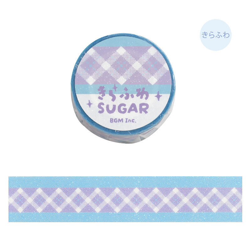 Kirafuwa Sugar Masking Tape - Check Lavender