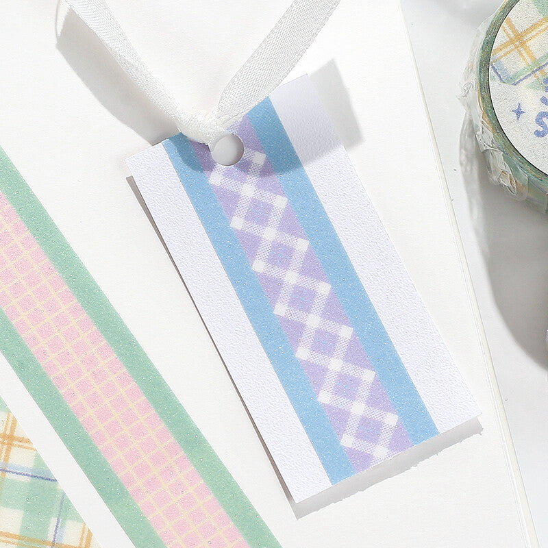 Kirafuwa Sugar Masking Tape - Check Lavender