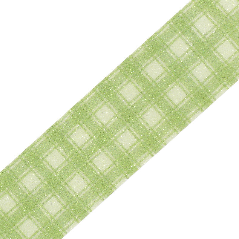 Kirafuwa Sugar Masking Tape - Check Green Tea