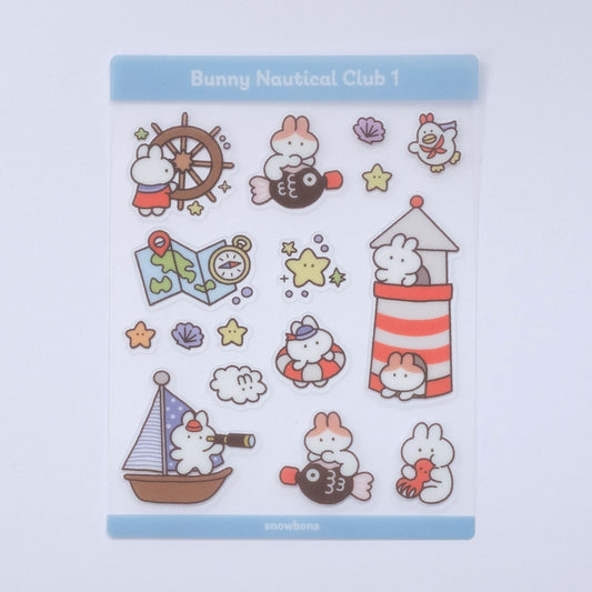 Bunny Nautical Club Sticker Sheet (Set of 2)