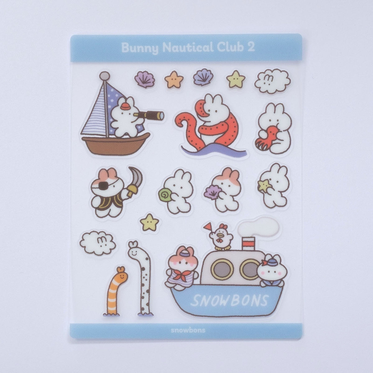 Bunny Nautical Club Sticker Sheet (Set of 2)