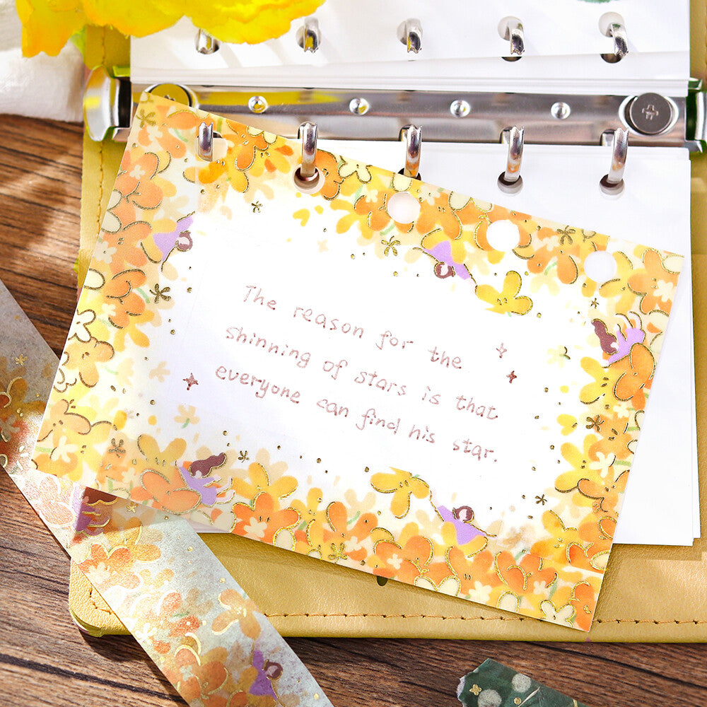 Flower Festival Foil Stamped Washi Tape