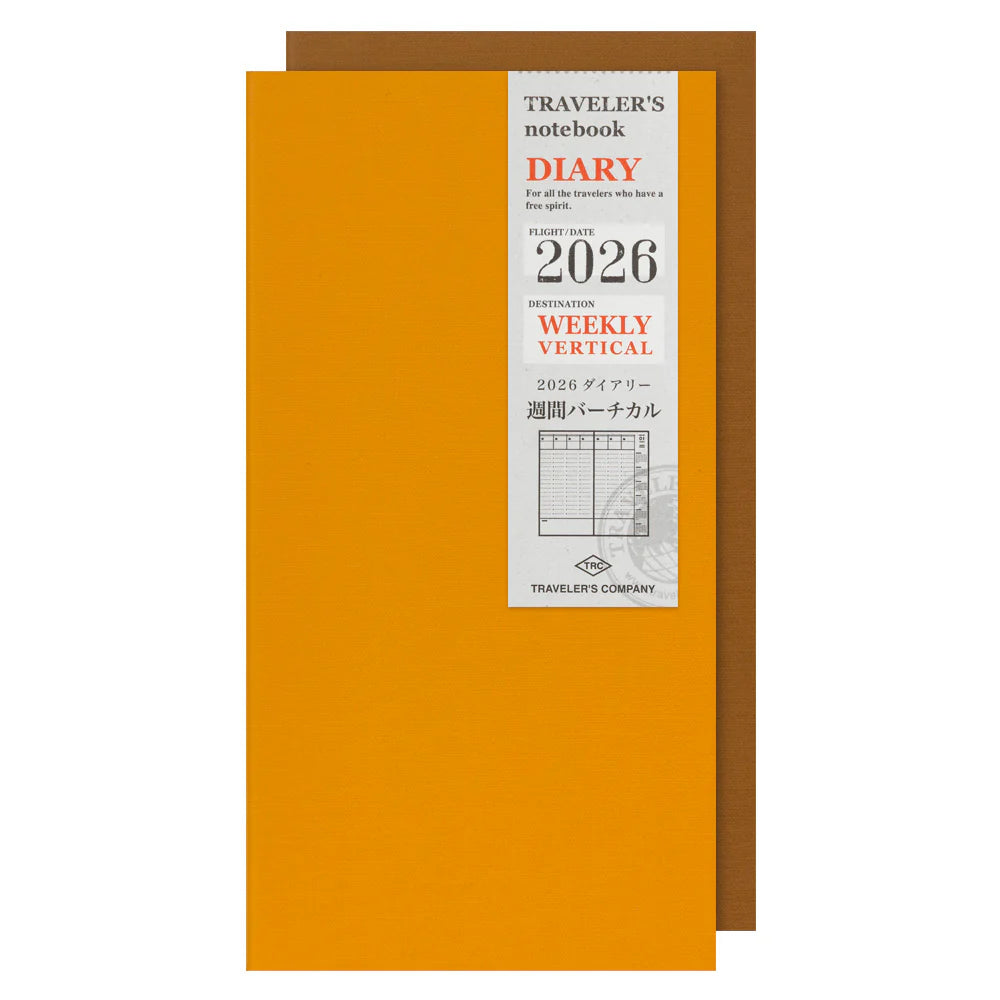 2026 Traveler's Notebook Diary Refill Weekly Vertical - Regular Size
