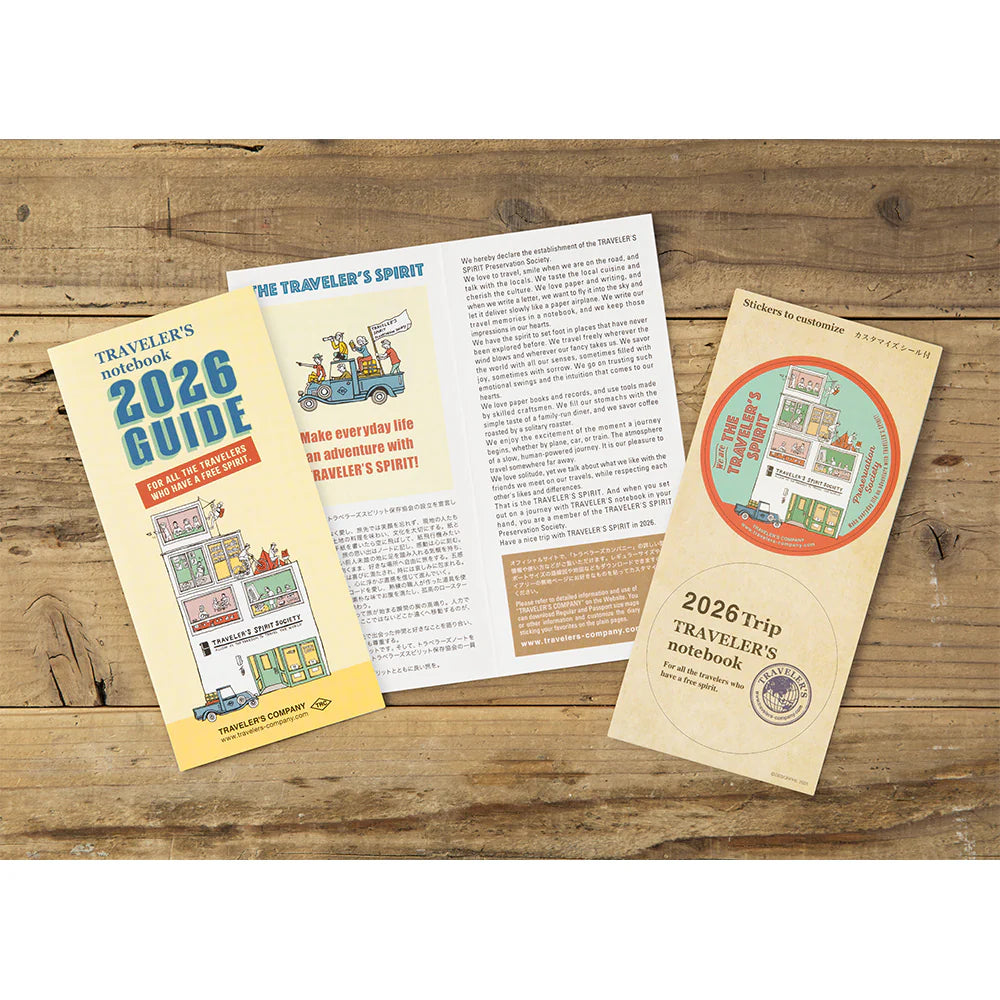 2026 Traveler's Notebook Diary Refill Monthly - Regular Size