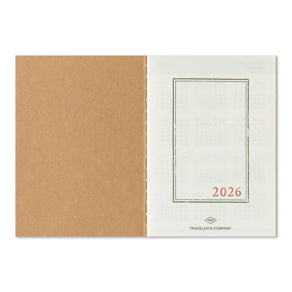 2026 Traveler's Notebook Diary Refill Weekly - Passport Size