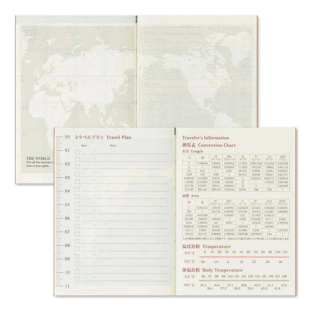 2026 Traveler's Notebook Diary Refill Monthly - Passport Size