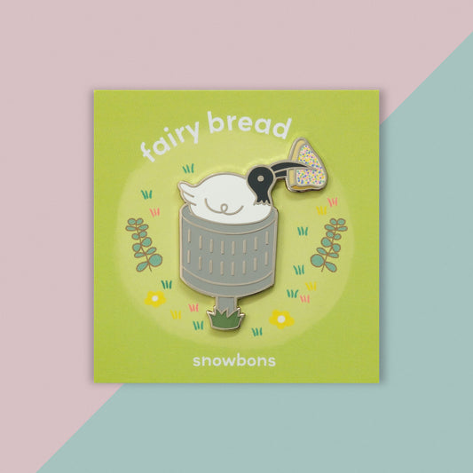 Bin Chicken Fairy Bread Enamel Pin