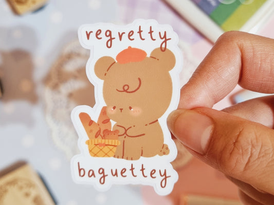 Regretty Baguetty Die-Cut Sticker