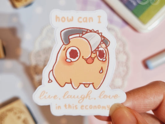 How Can I Live, Laugh, Love Die-Cut Sticker