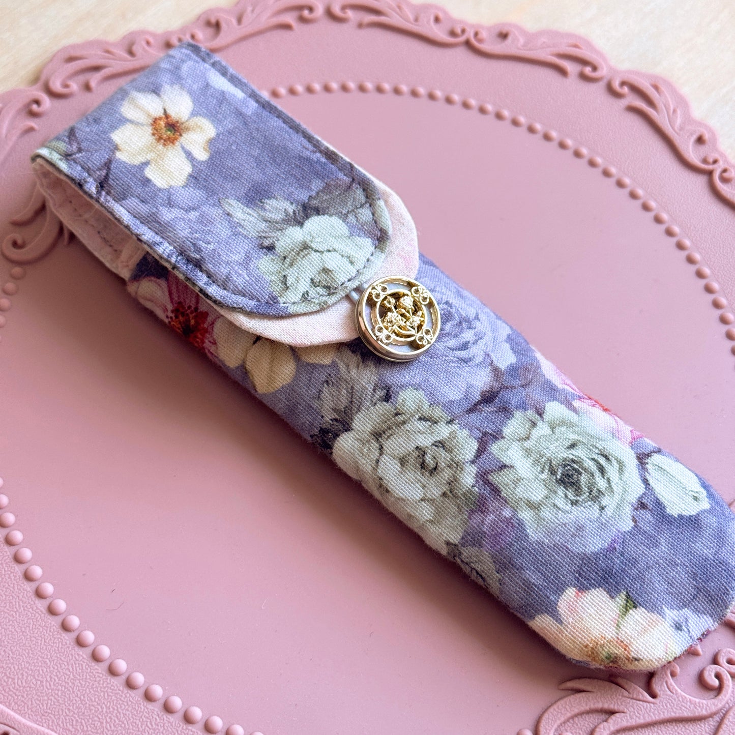 Custom Moonlit Rose Garden 2 Slot Pen Case