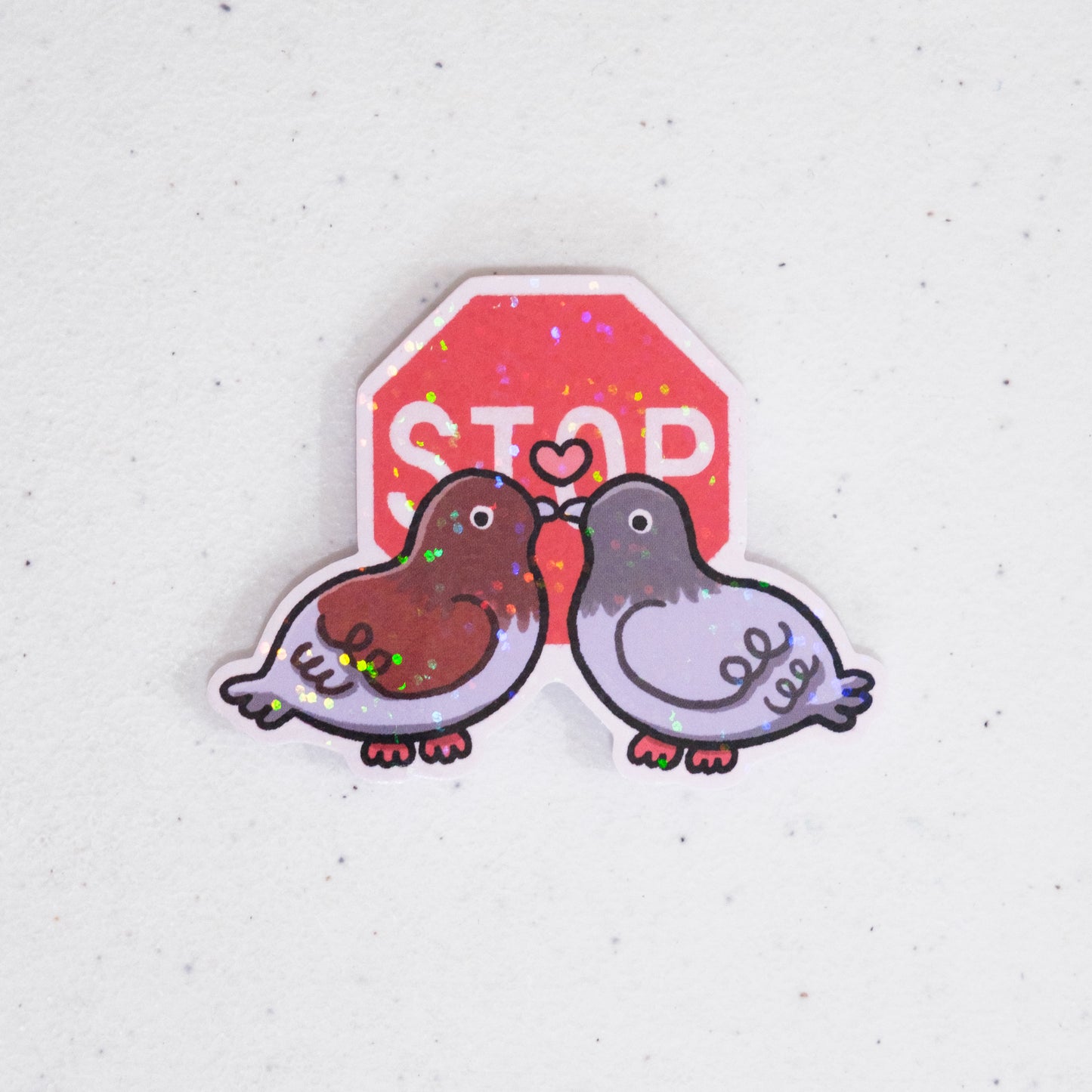 Pigeon Stop Kissing Large Vinyl Sticker