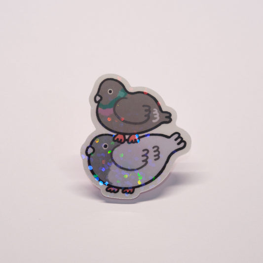 Pigeon Two Stack Vinyl Sticker