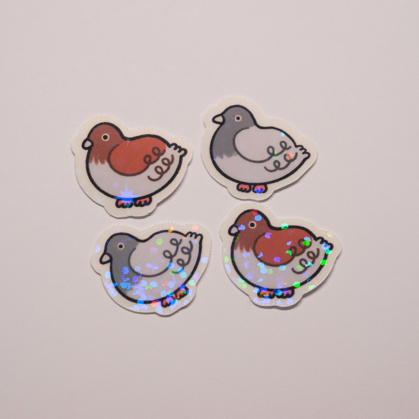 Pigeon Four Mini Vinyl Stickers