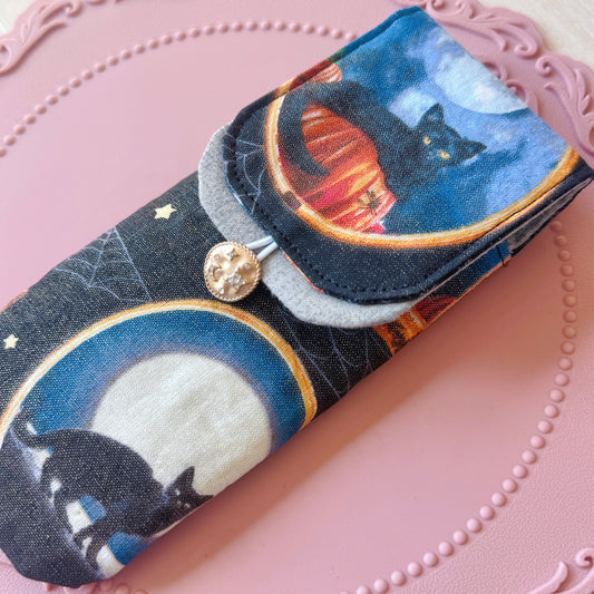 Handmade 3 Slot Midnight Familiar Pen Case