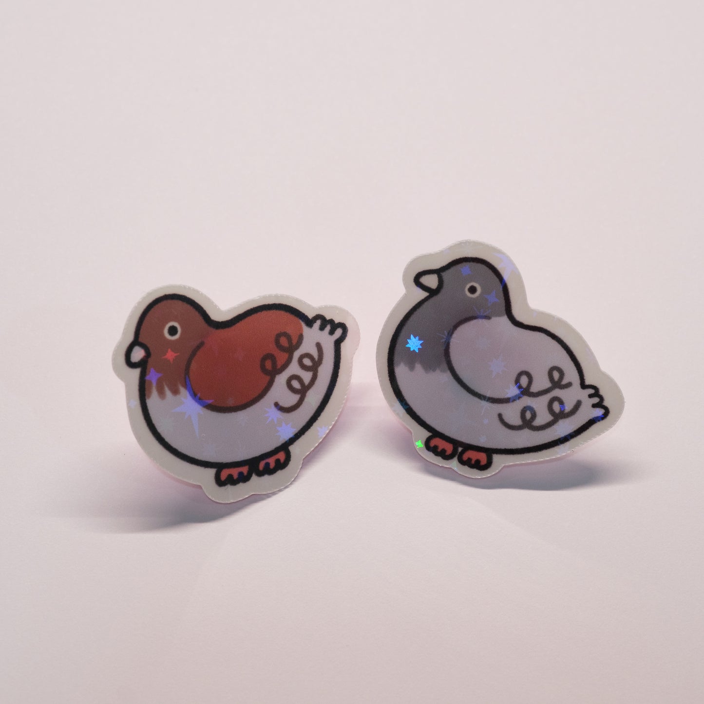 Pigeon Two Small Vinyl Stickers