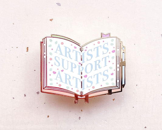 Artists Support Artists Sketchbook Enamel Pin