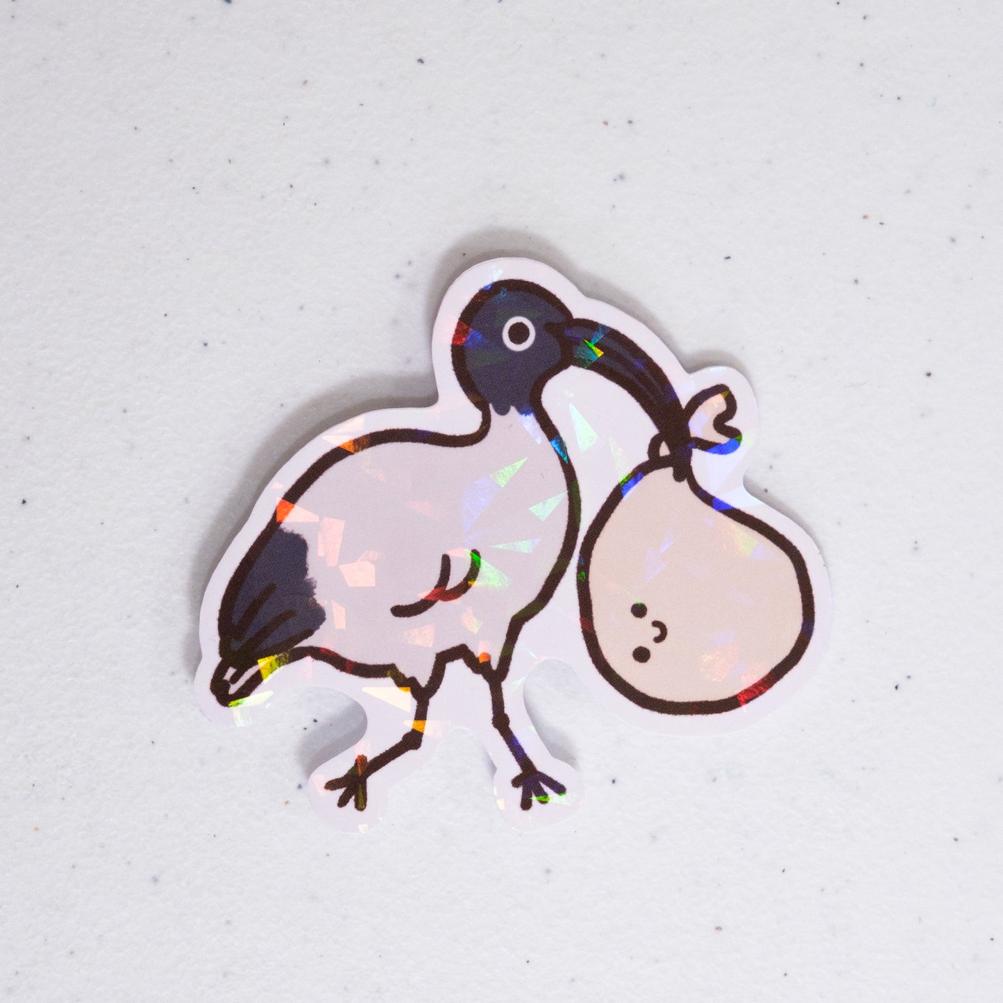 Bin Chicken with Trash Bag Large Vinyl Sticker