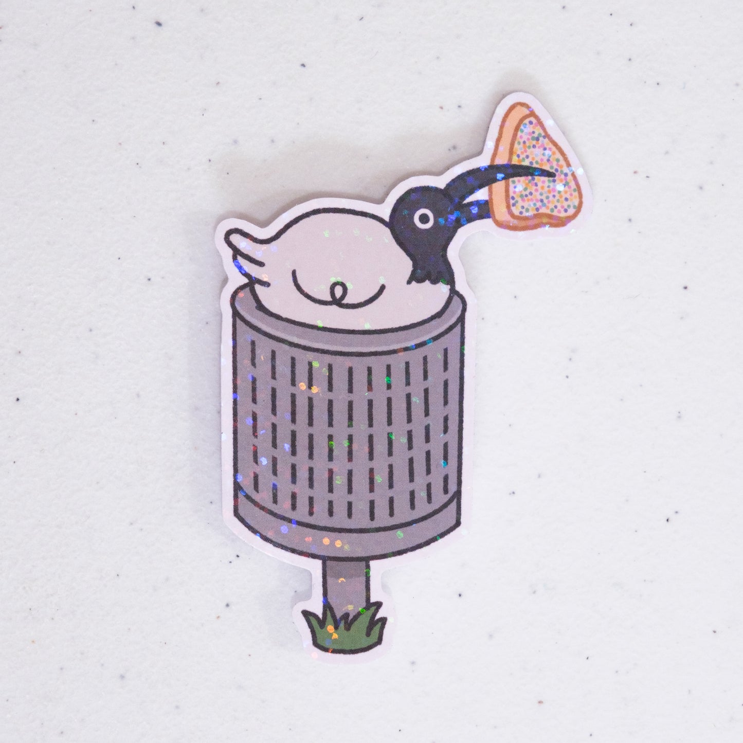 Bin Chicken with Fairy Bread Large Vinyl Sticker