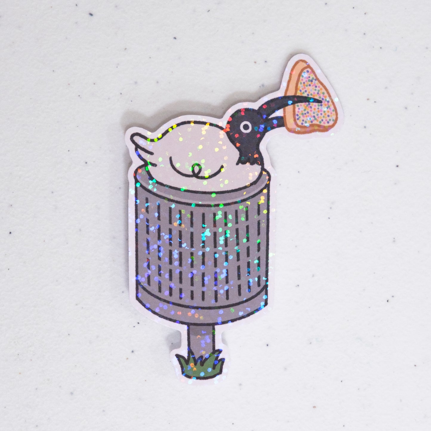 Bin Chicken with Fairy Bread Large Vinyl Sticker