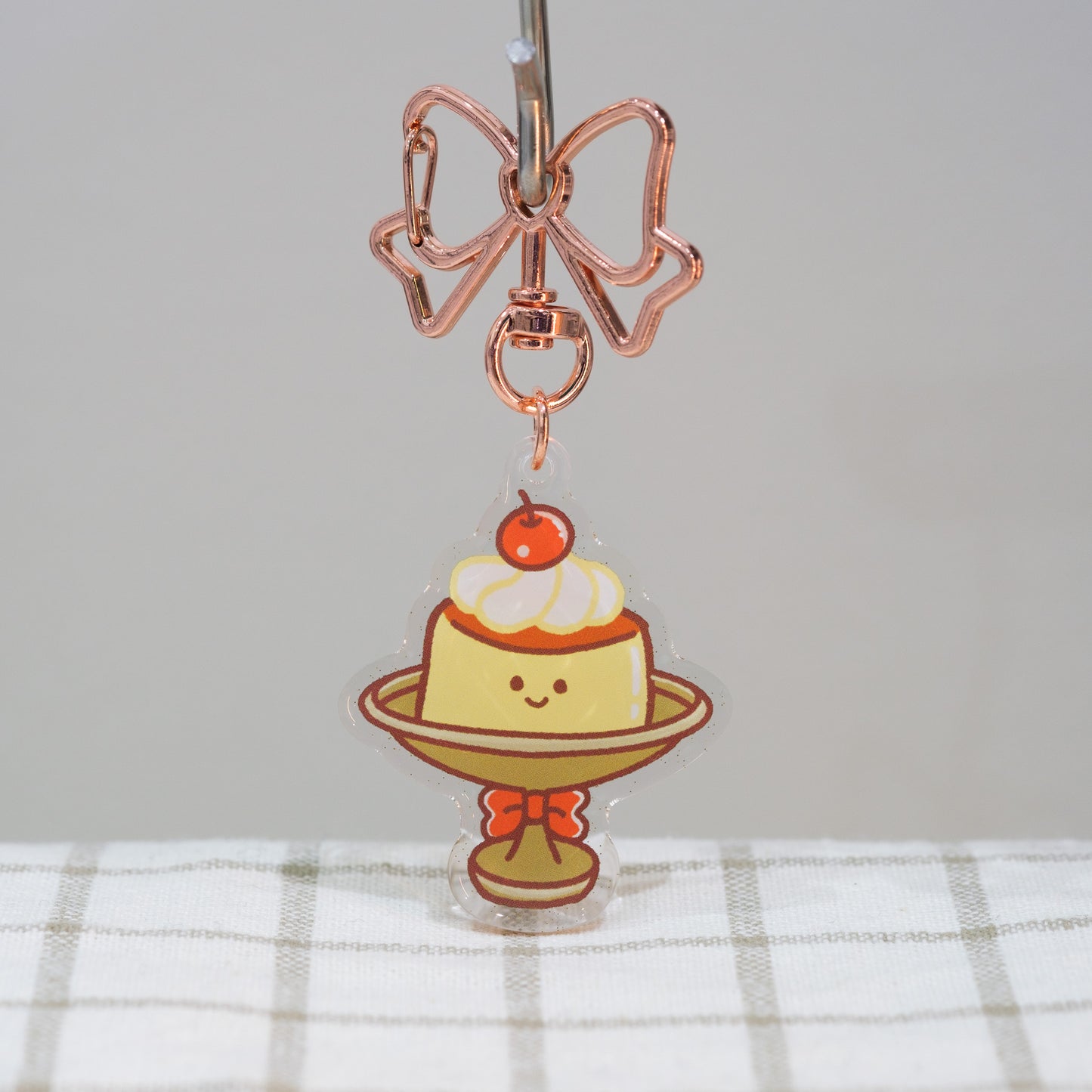 Crème Caramel Pudding Keychain