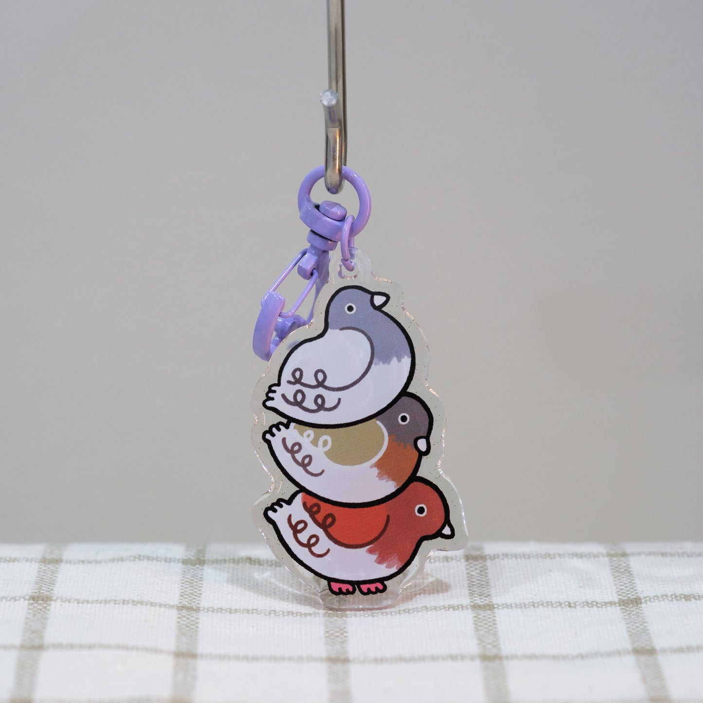 Pigeon Three Stack Keychain