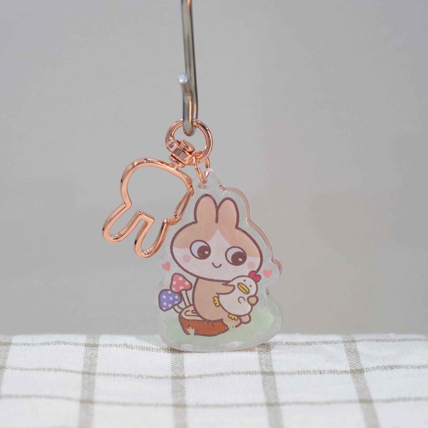 Bunny and Chicken Keychain