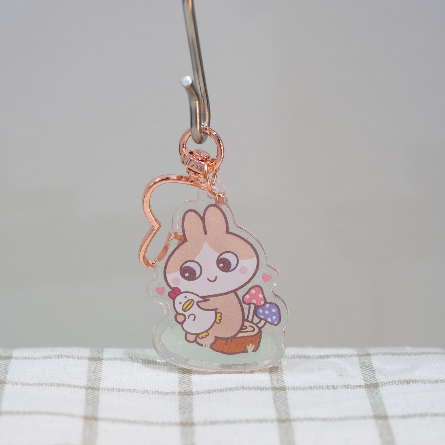 Bunny and Chicken Keychain