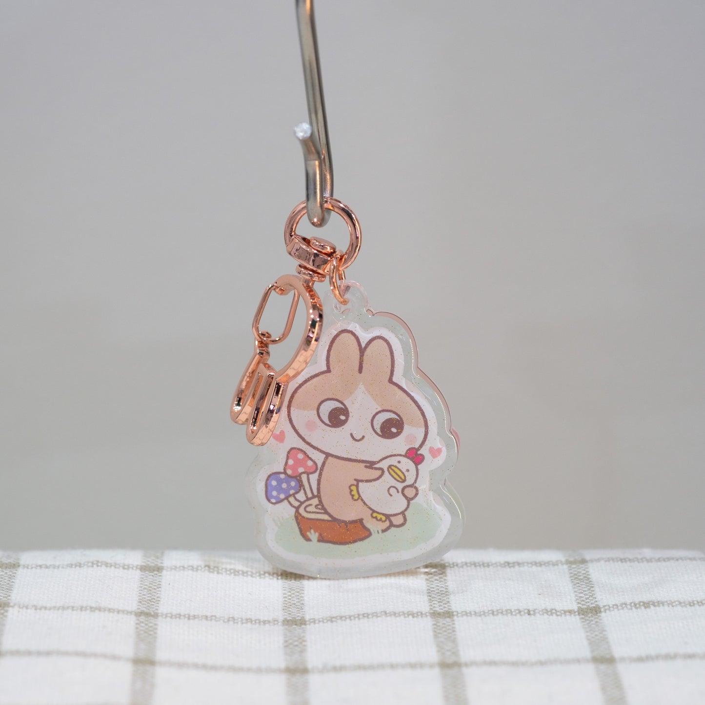 Bunny and Chicken Keychain