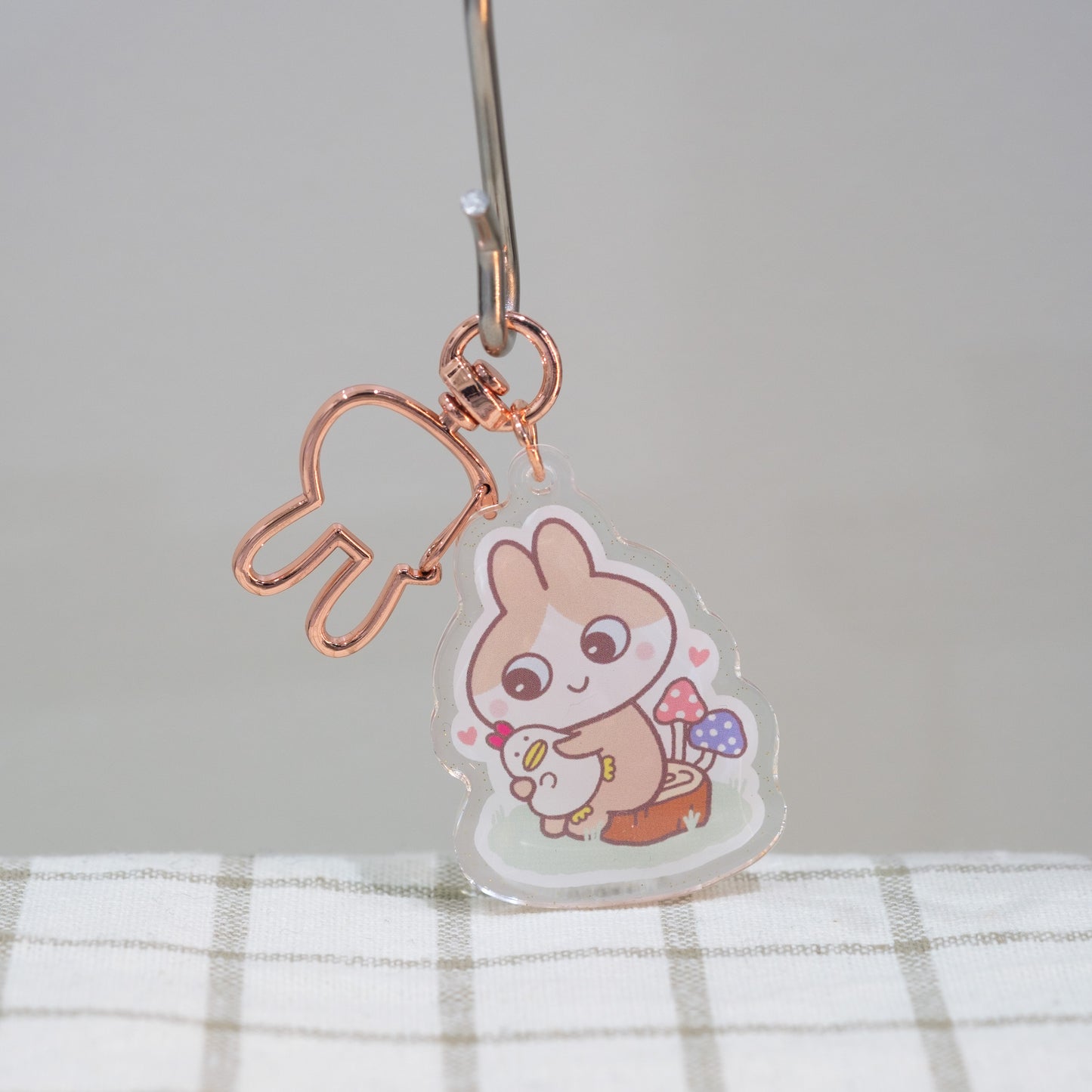 Bunny and Chicken Keychain