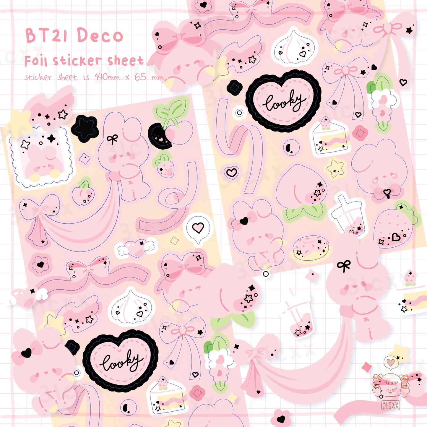 BT21 Deco Sticker Sheet - Cooky II