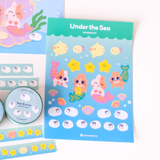 Under the Sea Bunny Sticker Sheet