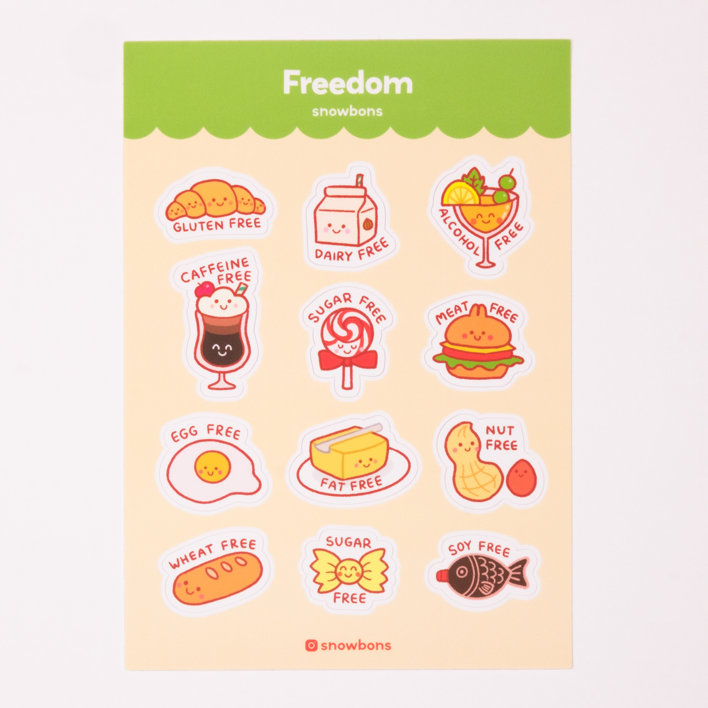 Food Allergies Sticker Sheet