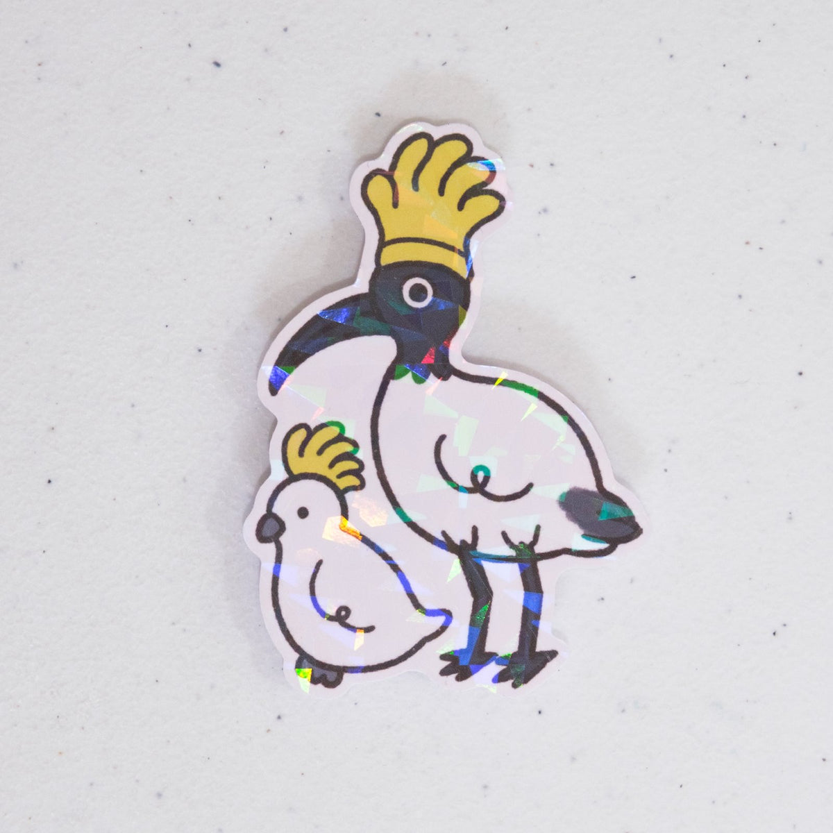 Bin Chicken with Cockatoo (Side) Large Vinyl Sticker