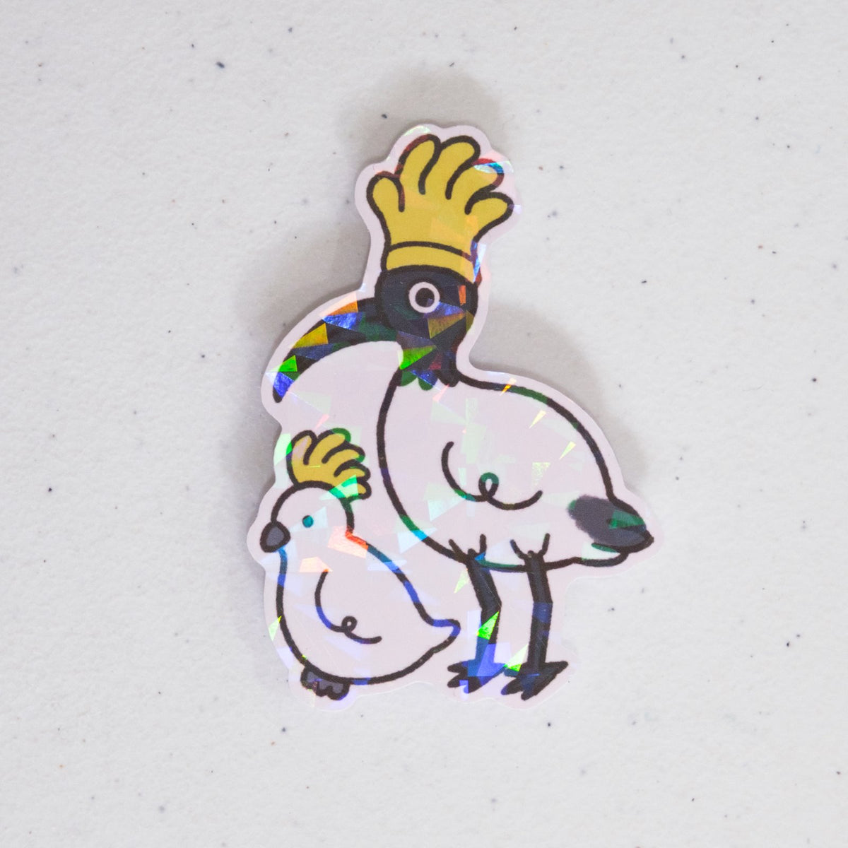 Bin Chicken with Cockatoo (Side) Large Vinyl Sticker