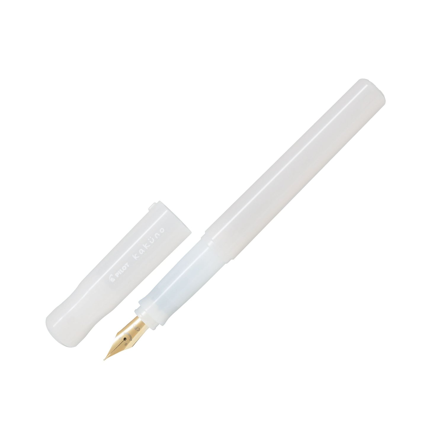 Pilot Kakuno Smiley Face Fountain Pen - Madoromi - White