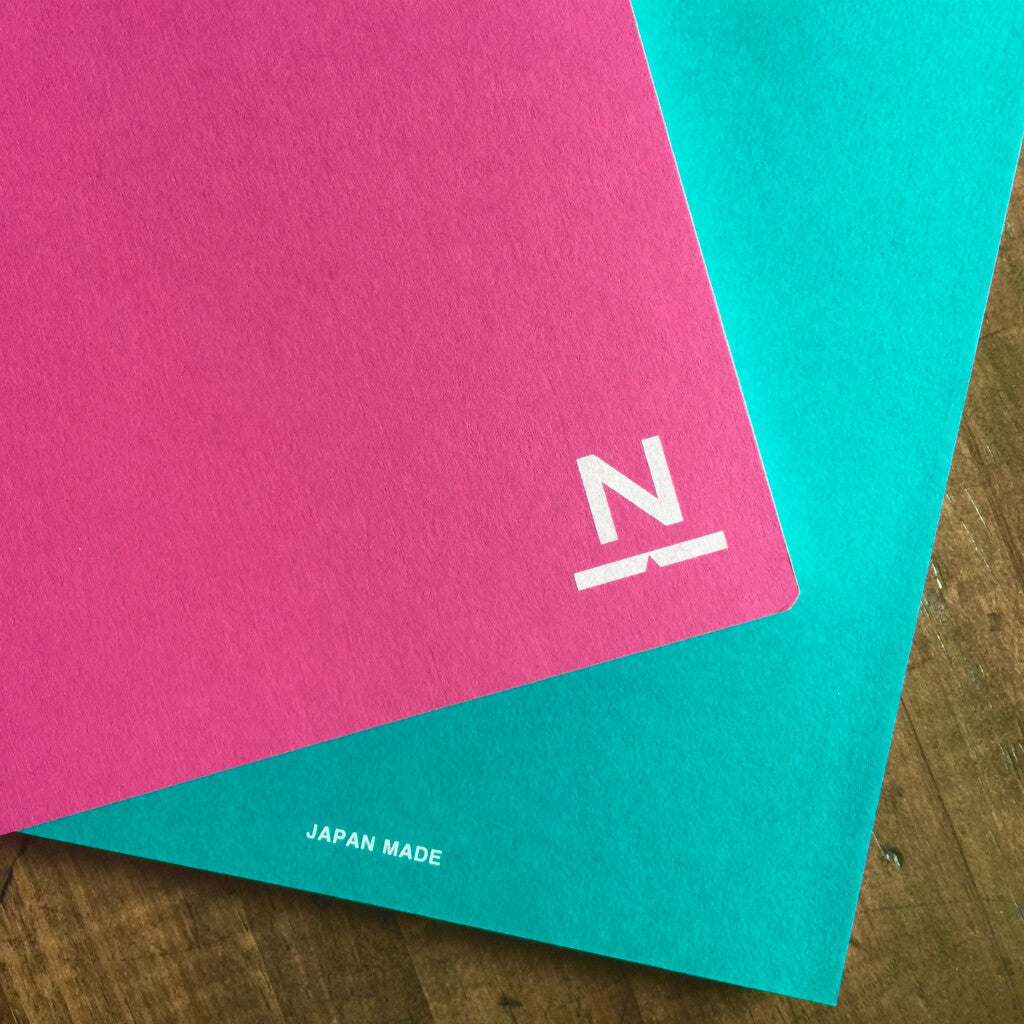 Nombre A5 Notebook N (#03 Hot Pink & Peacock Green)