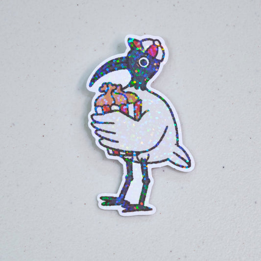 Bin Chicken Fast Food Worker Large Vinyl Sticker